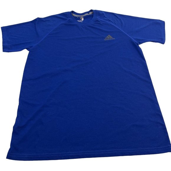 Adidas Men's Ultimate Tee Shirt Short Sleeve L Blue 100% Cotton - Picture 1 of 4